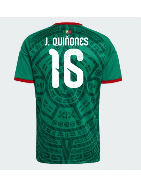 Mexiko Julian Quinones #16 Replika Hemmakläder VM 2026 Kortärmad Mexiko Julian Quinones #16 Replika Hemmakläder VM 2026 Kortärmad